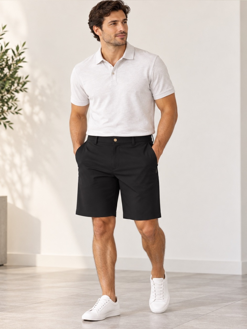 Men’s Black Tailored Shorts | Dress Shorts | Business Casual | size 34-36
